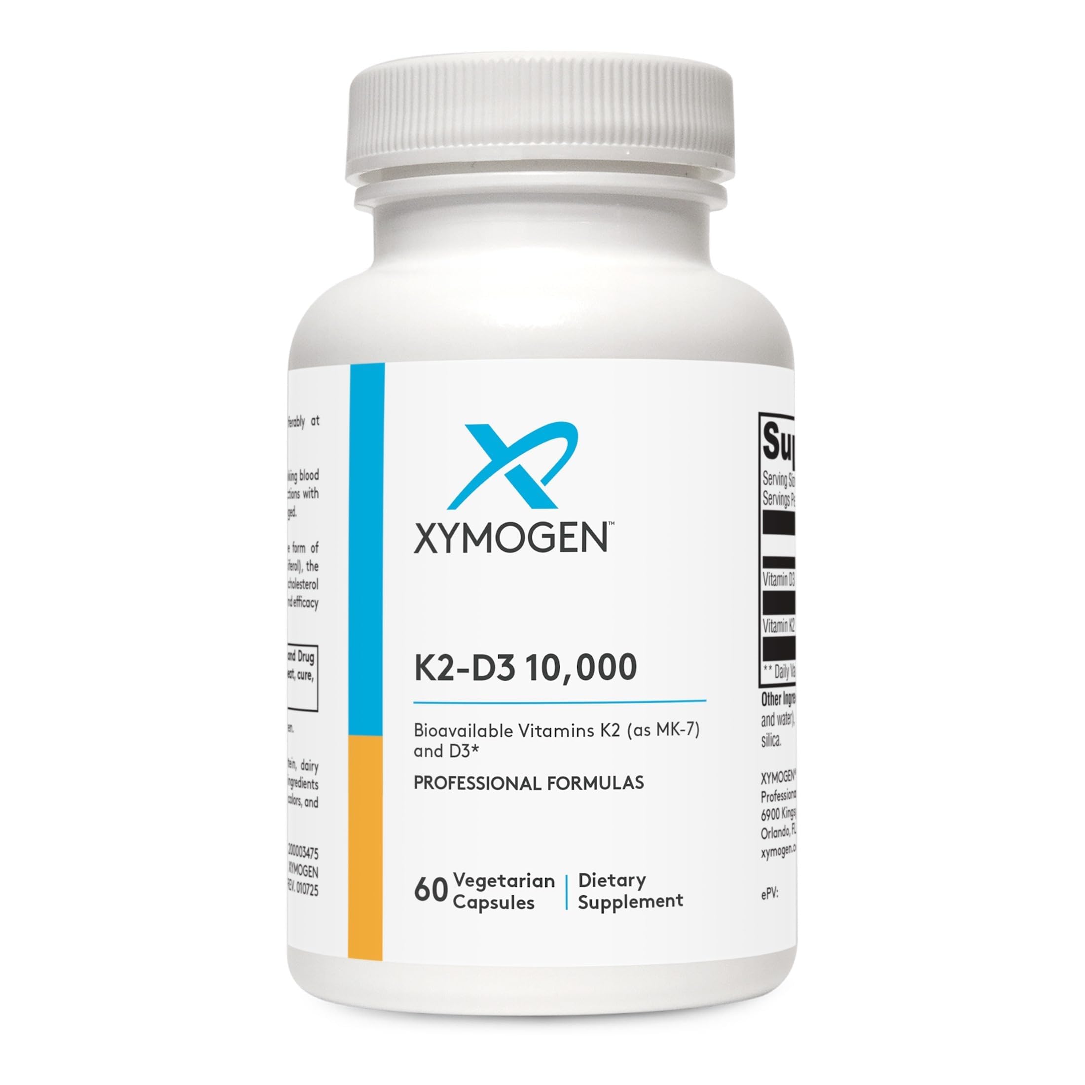 XYMOGEN K2-D3 10000 - Vitamin D3 K2 Supplement for Immune, Bone & Cardiovascular Support* - Non-GMO, Gluten-Free, Vegetarian - 60 Capsules XYMOGEN buy supplements Au