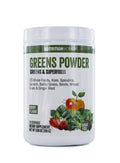 Container of Nutrition World Greens Powder on a white background