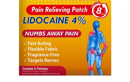 Lidocaine 4% 8-Hour Pain Relief Patch by Akron Pharma FKSDBuy Supplements Australia