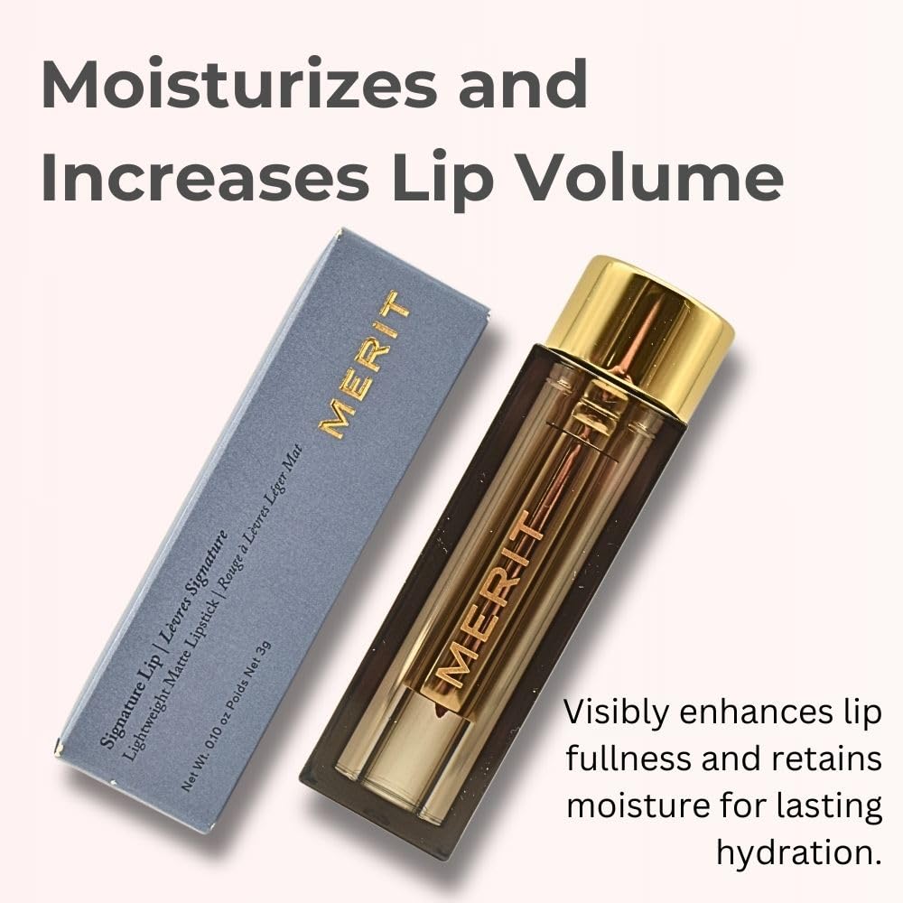Merit Signature Lip Lightweight Matte Lipstick - 0.10 oz / 3 g (Sunday (pink), standard) MeritBuy Supplements Australia