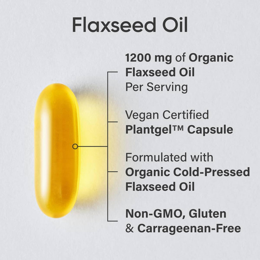 Sports Research® Vegan Flaxseed Oil (1200mg) Herbal Supplement with Plant-Based ALA Omega 3 - Vegan Certified & Non-GMO Verified - Gluten, Soy & Carrageenan Free (180 Veggie Softgels) Sports Research buy supplements Au