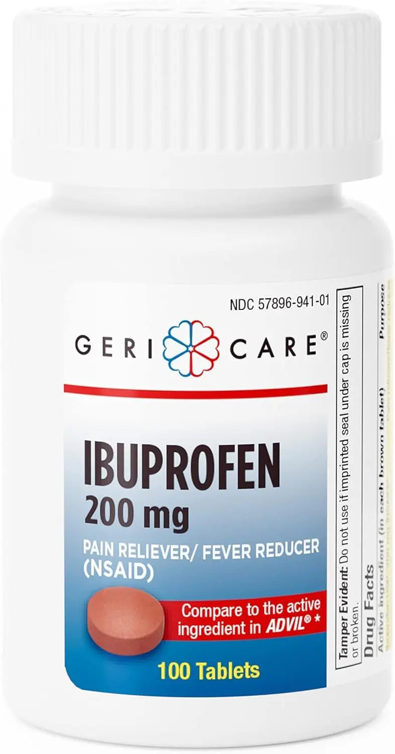 Geri Care IBUPROFEN Pain Relief Tablets (100 Count) GeriCareBuy Supplements Australia