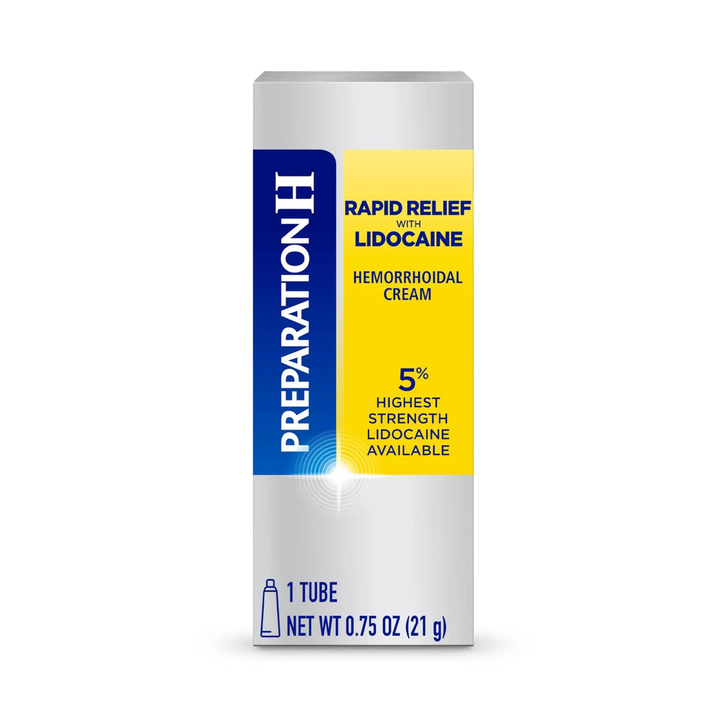 Preparation H Rapid Relief Hemorrhoid Cream with Lidocaine, Numbing Relief for Swelling, Pain, Burning and Itching - 0.75 Oz Tube Preparation HBuy Supplements Australia