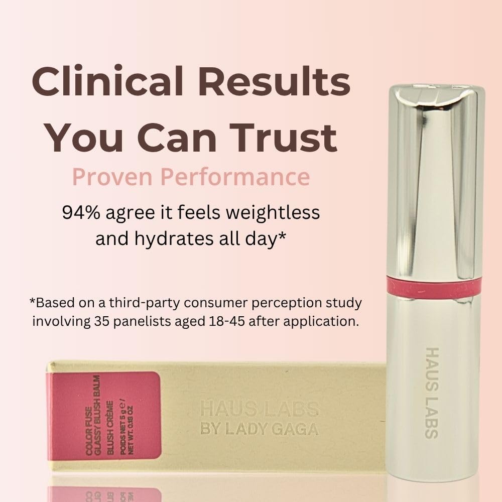 Haus Labs Color Fuse Longwear Hydrating Glassy Lip + Cheek Blush Balm Stick - Glassy Rosette Haus LaboratoriesBuy Supplements Australia