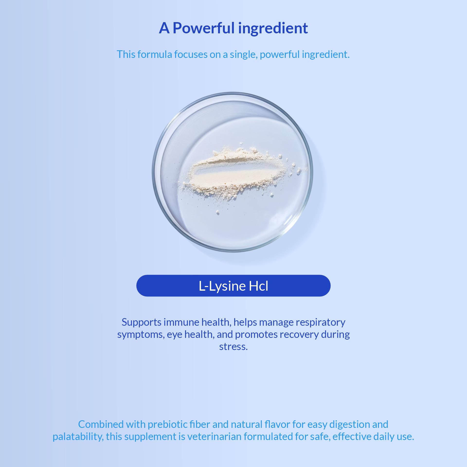 L-Lysine Supplement for Cats 900mg/scoop - Cat Supplement for Sneezing and Runny Nose, Cold, Immune Support, Eye Function