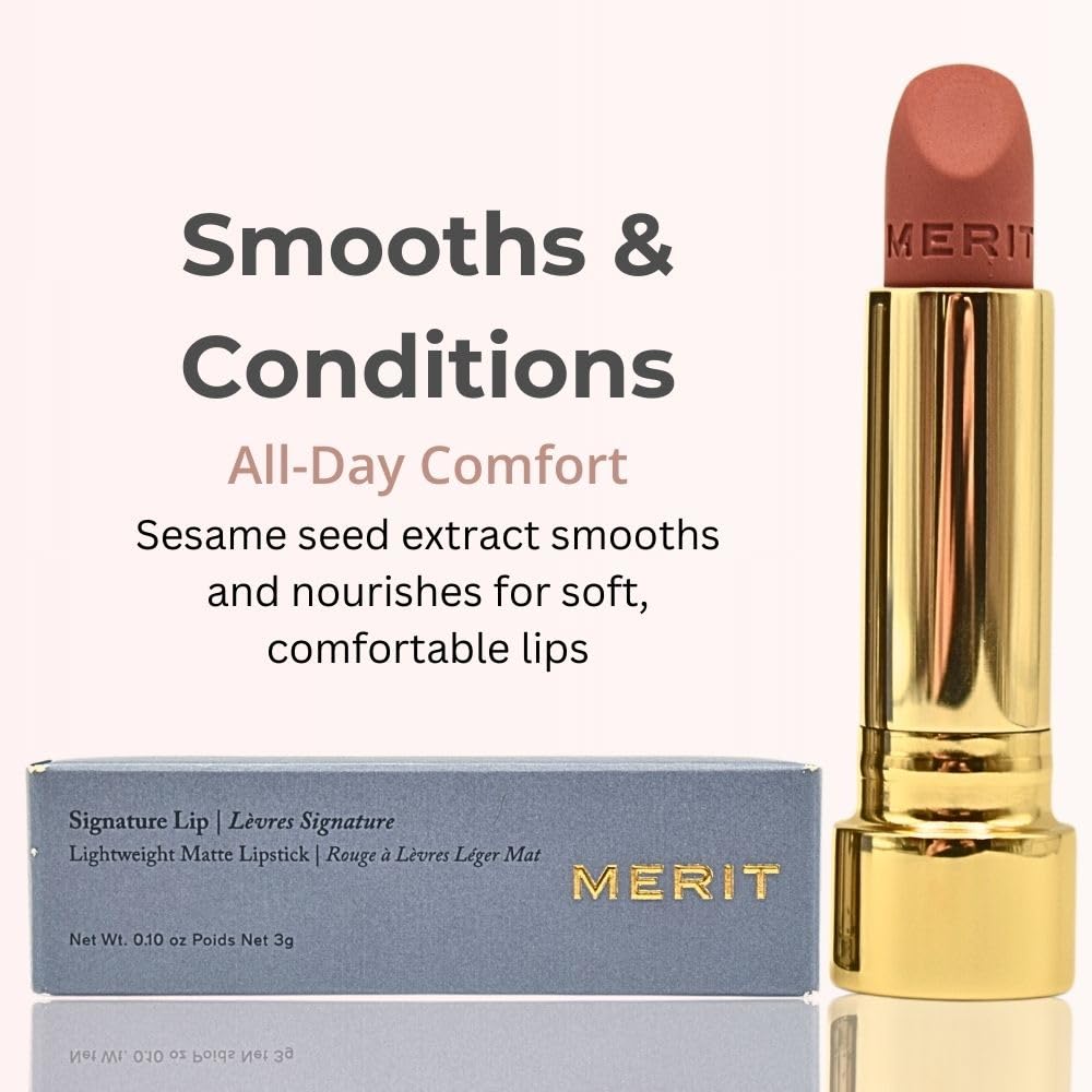 Merit Signature Lip Lightweight Matte Lipstick - 0.10 oz / 3 g (Classic (neutral), standard) MeritBuy Supplements Australia
