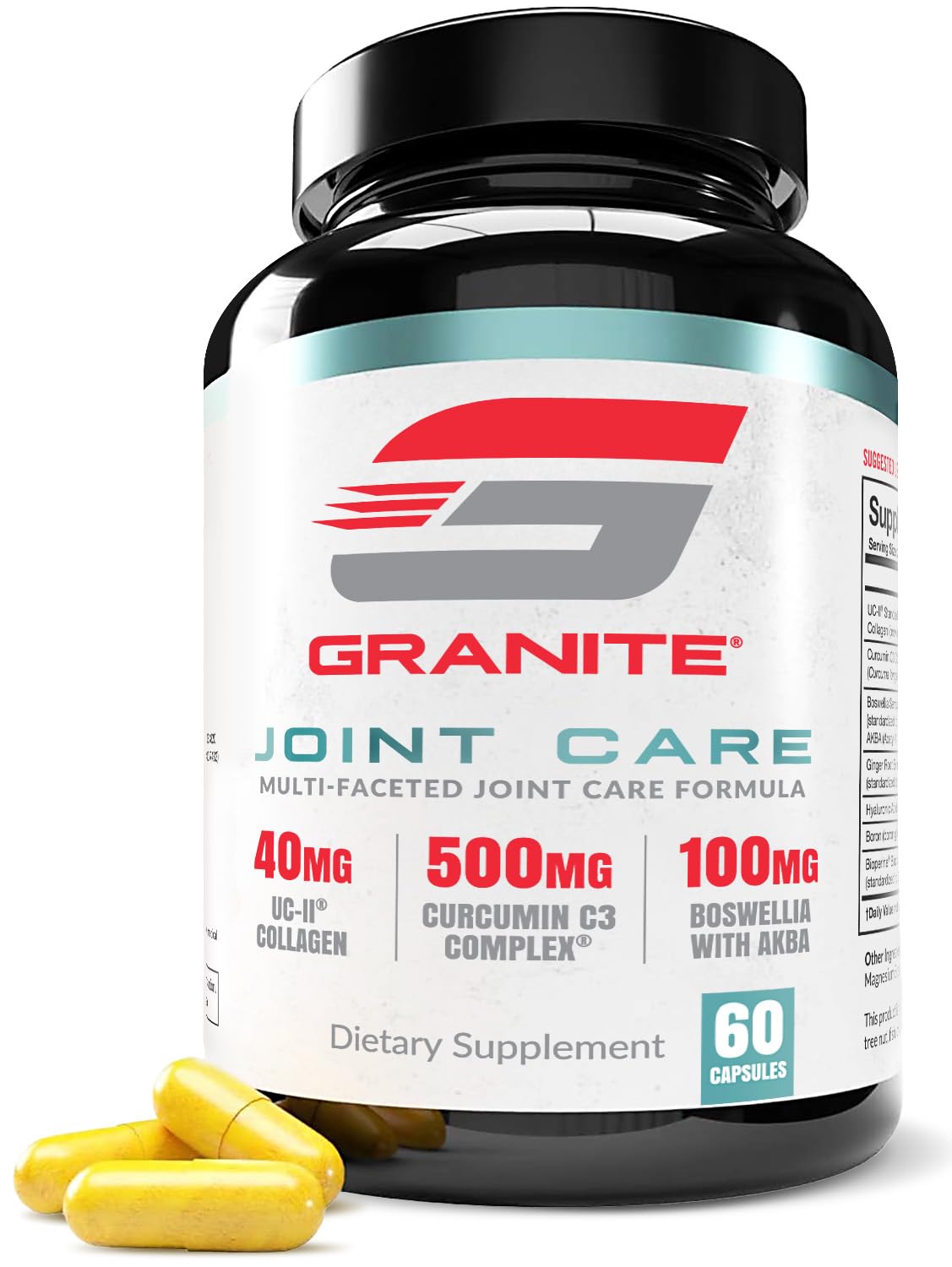 Granite Joint Care: Premium UC-II Collagen, Turmeric Curcumin C3, AKBA Boswellia + More - All-in-One Support for Joint Mobility, Comfort & Strength (60ct) Granite SupplementsBuy Supplements Australia