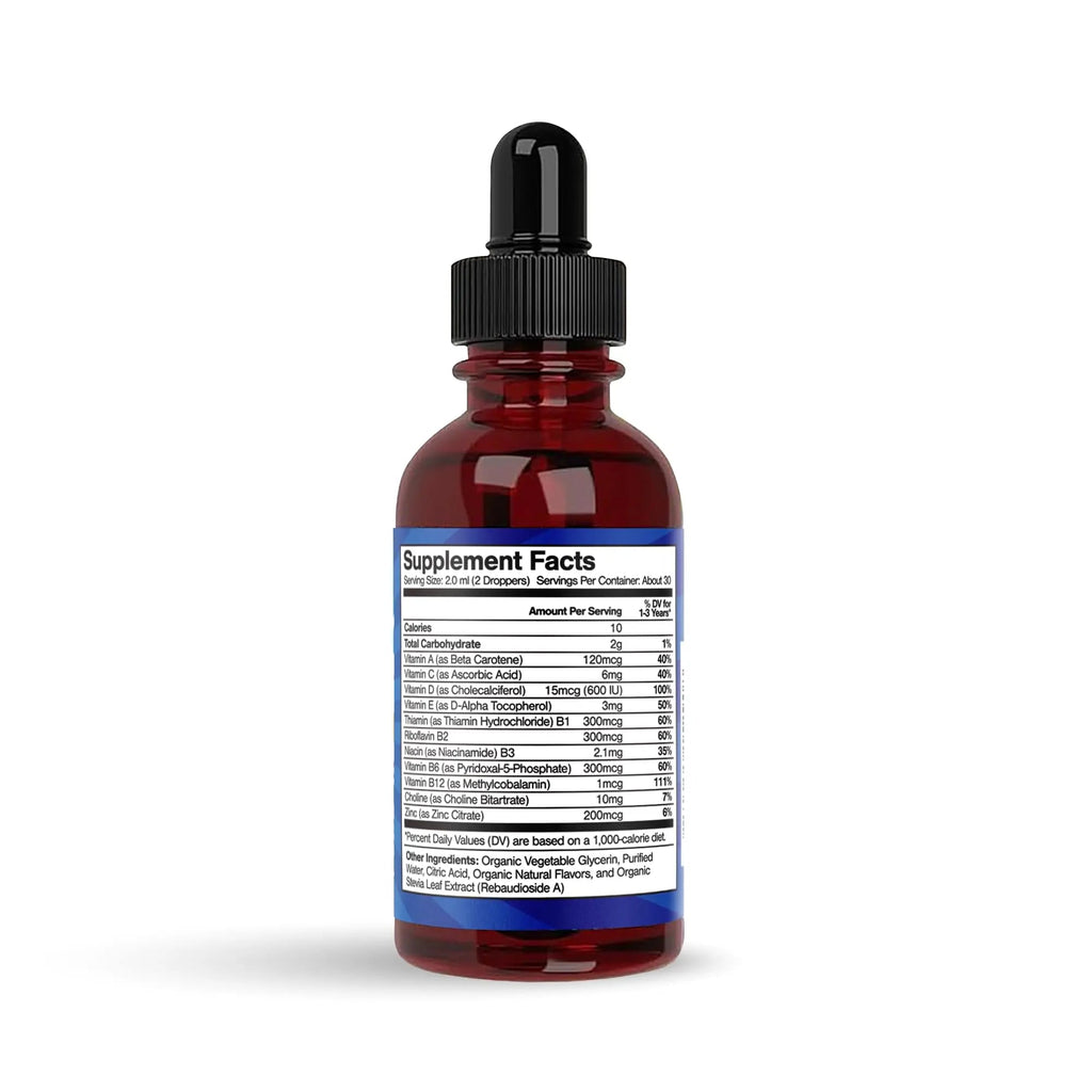 Feel Great Vitamins Organic Multivitamin Liquid Drops for Toddlers & Kids | Daily Essential Nutrients for Healthy Growth | The Feel Great Vitamin Company