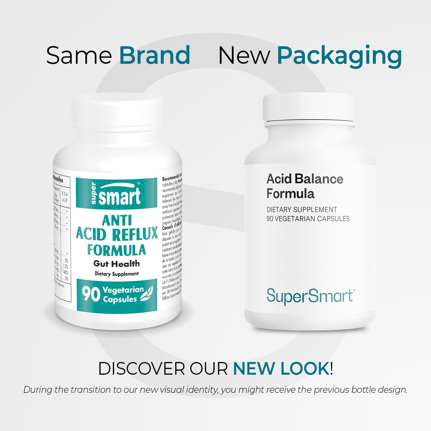 Supersmart Acid Balance Formula (Advanced Complex) - with Zinc L-Carnosine, Slippery Elm Extract, Licorice Root | Non-GMO & Gluten Free - 90 Vegetarian Capsules Supersmart buy supplements Au
