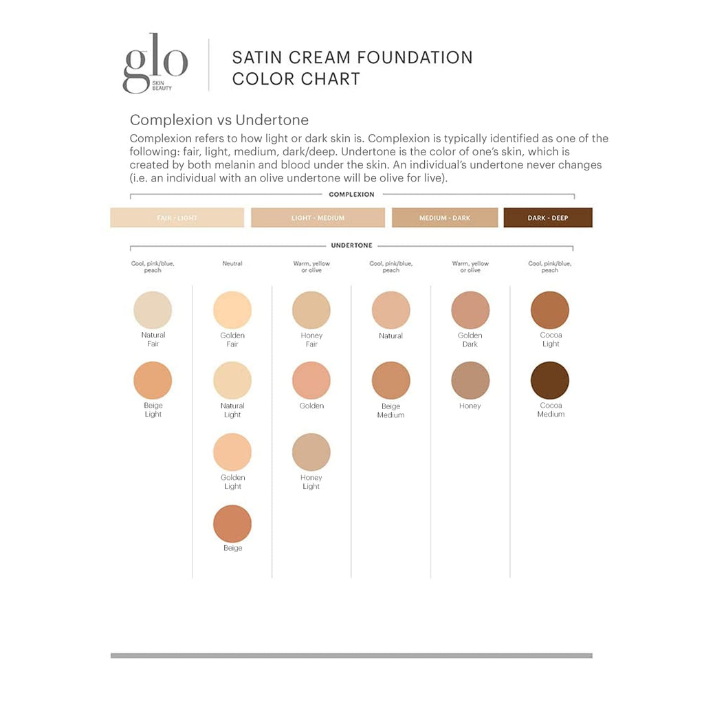 Glo Skin Beauty Satin Cream Foundation Makeup for Face, Beige Medium - Full Coverage, Semi Matte Finish, Conceal Blemishes & Even Skin Tone Glo Skin BeautyBuy Supplements Australia