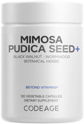 Codeage Organic Mimosa Pudica Seed Capsules - Mimosa Pudica Seeds Supplement - Black Walnut, Cloves, Vidanga, Neem, BioPerine - All in One - Sensitive Plant Pills - Non-GMO & Vegan - 120 Capsules CodeageBuy Supplements Australia