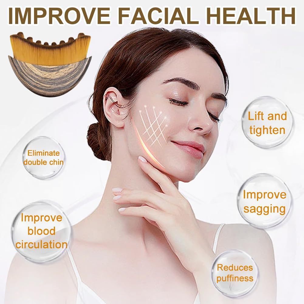 JBSZTH 2-Pack Lymphatic Contour Face Brush, Lymphatic Drainage & Contour Face Massage Brush Set for Gua Sha, Puffiness Reduction, Glowing Skin, Gentle Daily Facial and Body Massage Tool JBSZTH buy supplements Au
