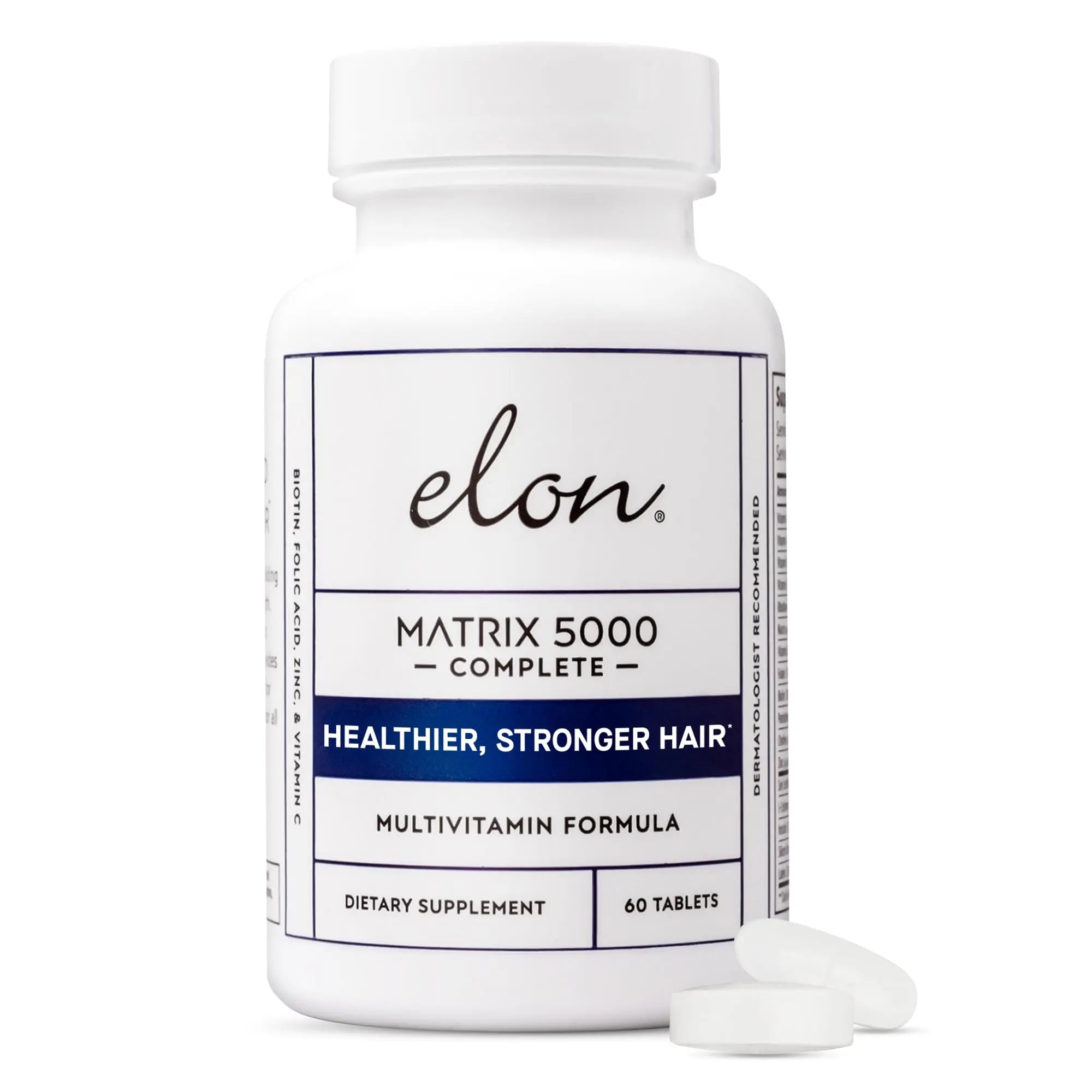 Elon Matrix 5000 Complete Multivitamin — Skin, Hair and Nail Growth Vitamins — Healthy Hair Growth Vitamins for Women & Men Elon