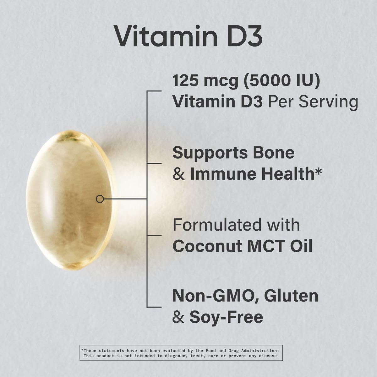 Sports Research Vitamin D3 5000 IU with Coconut MCT Oil - High Potency Vitamin D Supplement for Immune & Bone Support - Non-GMO Verified, Gluten & Soy Free – 125mcg, 360 Liquid Softgels Sports Research buy supplements Au