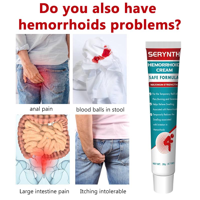 SERYNTH Hemorrhoid and Anal Fissure Ointment, Hemorrhoid Treatment, Fast Relief from Swelling, Pain, Itching, Burning (20g) SERYNTHBuy Supplements Australia