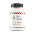 DIA-WISE dietary supplement bottle with 'The Source Matters' branding on a white background