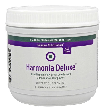 D'Adamo Personalized Nutrition Harmonia Deluxe dietary supplement container on a white background