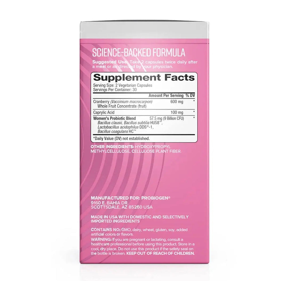 Women’s Daily Probiotic Supplement – Vitality Probiotic with Smart Spore Technology, Lactobacillus Cultures, Gut & Vaginal Health Support, Gluten-Free, Non-GMO - 60 Capsules ProbiogenBuy Supplements Australia