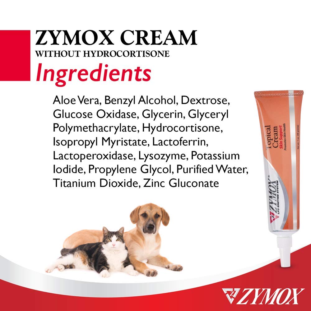 Pet King Brands ZYMOX Veterinarian Strength Topical Cream for Dogs and Cats, 1oz Pet King Brands buy supplements Au