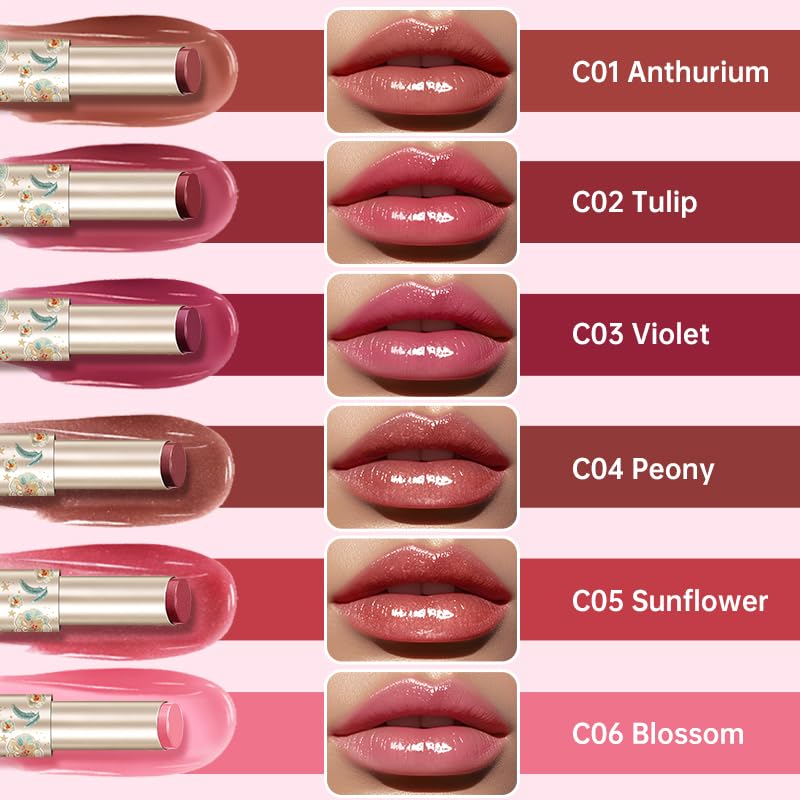 CATKIN Glossy Lip Balm Ultra Hydating Glow Lip Tinted Jelly Plump Melting Balm Shea Butter Repair Soothing For Dry Lips Dewy Finished 0.12 oz C05 SUNFLOWER CatkinBuy Supplements Australia