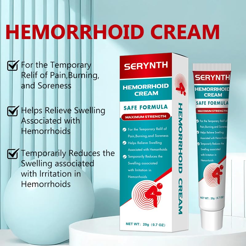 SERYNTH Hemorrhoid and Anal Fissure Ointment, Hemorrhoid Treatment, Fast Relief from Swelling, Pain, Itching, Burning (20g) SERYNTHBuy Supplements Australia