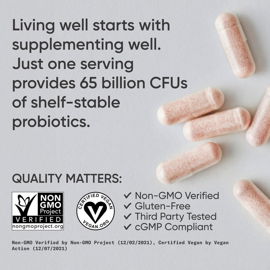 Sports Research Women's Probiotics with Prebiotics, 65 Billion CFU - Vegan Capsules for Gut Health & Digestive Support, Probiotics for Women with Cranberry - Non-GMO Verified & Gluten Free - 30 Count Sports Research buy supplements Au