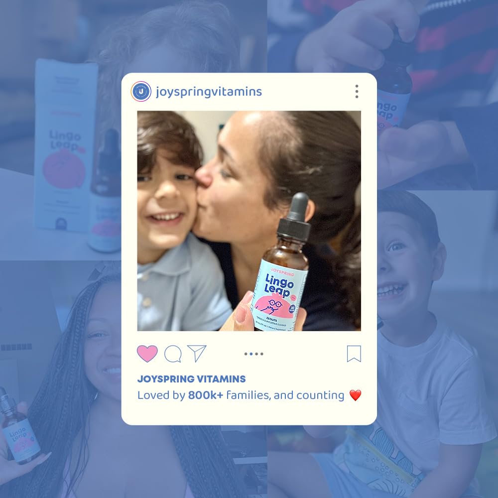 JoySpring LingoLeap – Liquid Kids Formula with Zeolite Clinoptilolite, Methylated B12 & Vitamin D3 | Gentle Daily Support for Kids’ Wellness | Ages 3+ | (1fl oz) 30 Servings JoySpringBuy Supplements Australia