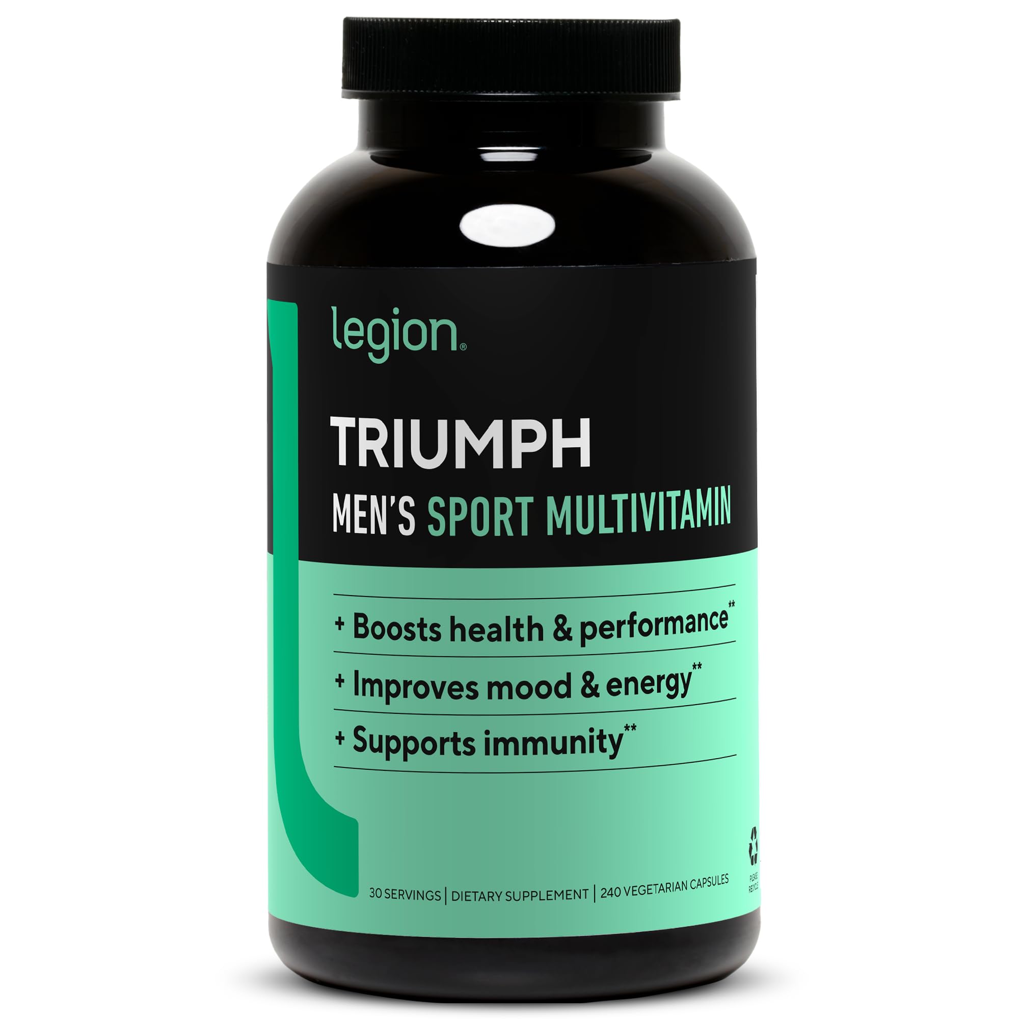 LEGION Triumph Men's Sport Vitamin - Complete Multivitamin for Men - Daily Vitamins for Men to Boost Health and Performance - Men's Multivitamin with 21 Vitamins & Minerals - 30 Servings LEGION buy supplements Au