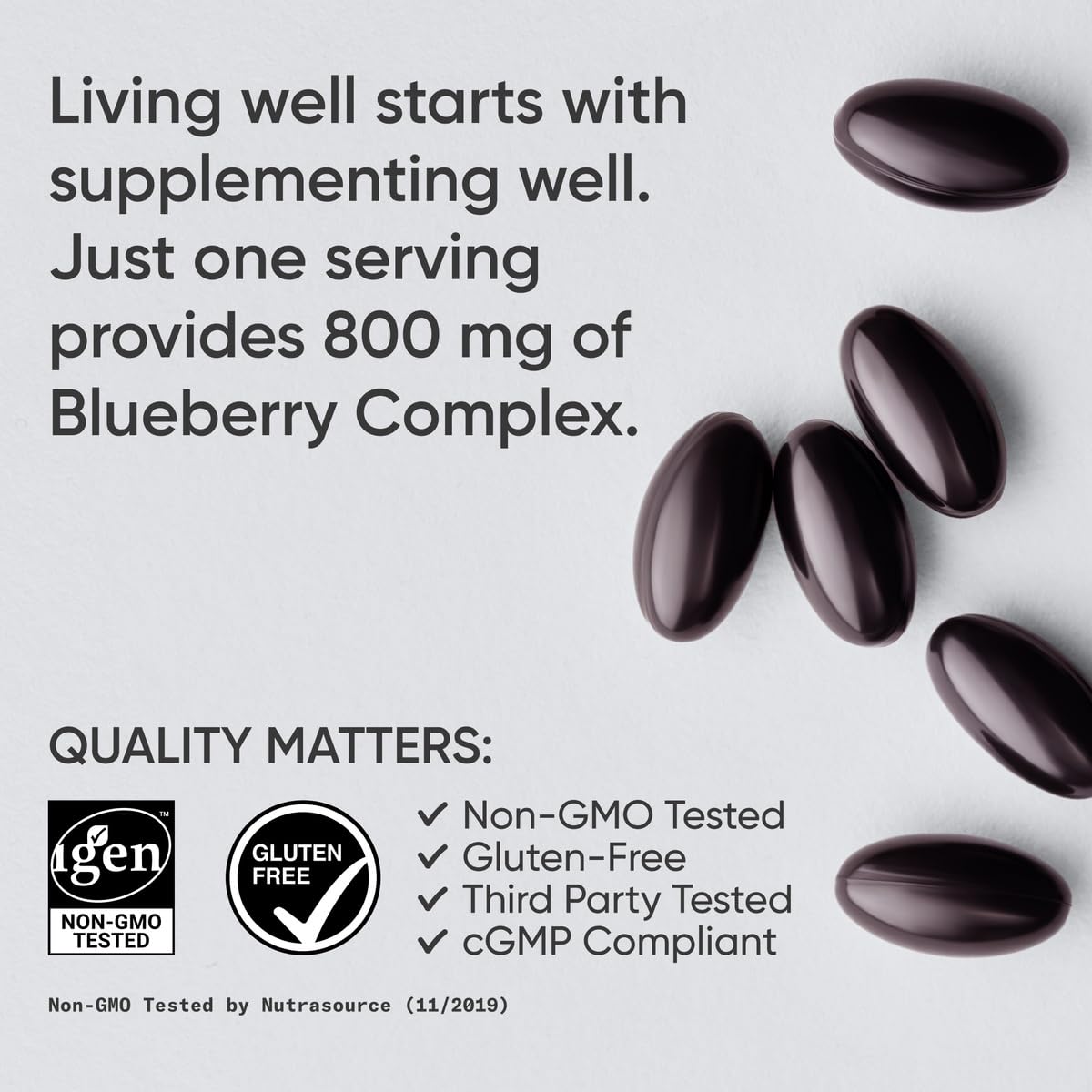 Sports Research Blueberry Capsules - Made from Organic Blueberries with Organic Extra Virgin Olive Oil - Non-GMO & Gluten Free - 60 Liquid Softgels Sports Research buy supplements Au