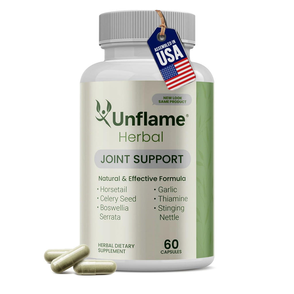 Unflame Herbal Supplement – Botanical Support for Joints, Back, and Muscles – 60 Capsules – Natural Herbal Blend – Dietary Supplement UnflameBuy Supplements Australia