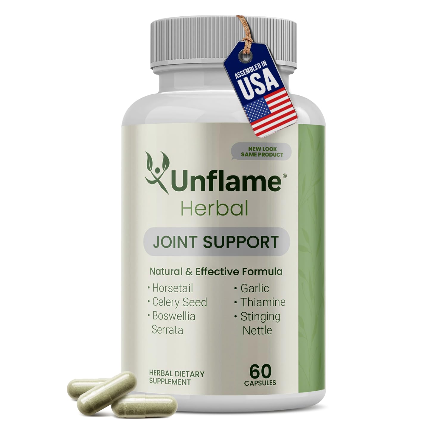 Unflame Herbal Supplement – Botanical Support for Joints, Back, and Muscles – 60 Capsules – Natural Herbal Blend – Dietary Supplement UnflameBuy Supplements Australia