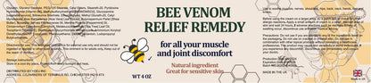Natural Organic Bee Venom Muscle & Joint Cream, Extra Effective Muscle & Joint Care, for Neck, Hand, Feet, Knee, Muscles, Shoulder, Wrist, Elbow, Ankle, Foot Aches, Arnica, Vitamin B6 KOKOMAANEBuy Supplements Australia