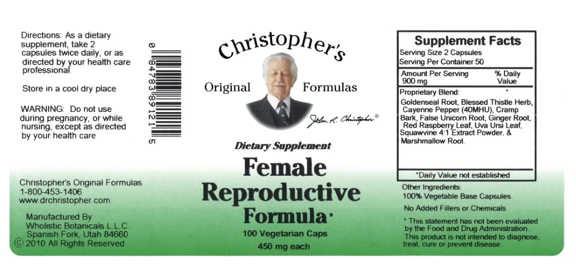 Dr. Christopher’s Female Health Bundle | Female Reproductive, Hormonal Changease & Wheat Germ Oil | 3-Bottle Herbal Support Pack | 100 Veg Capsules Each | USDA Organic Dietary Supplements Generic buy supplements Au