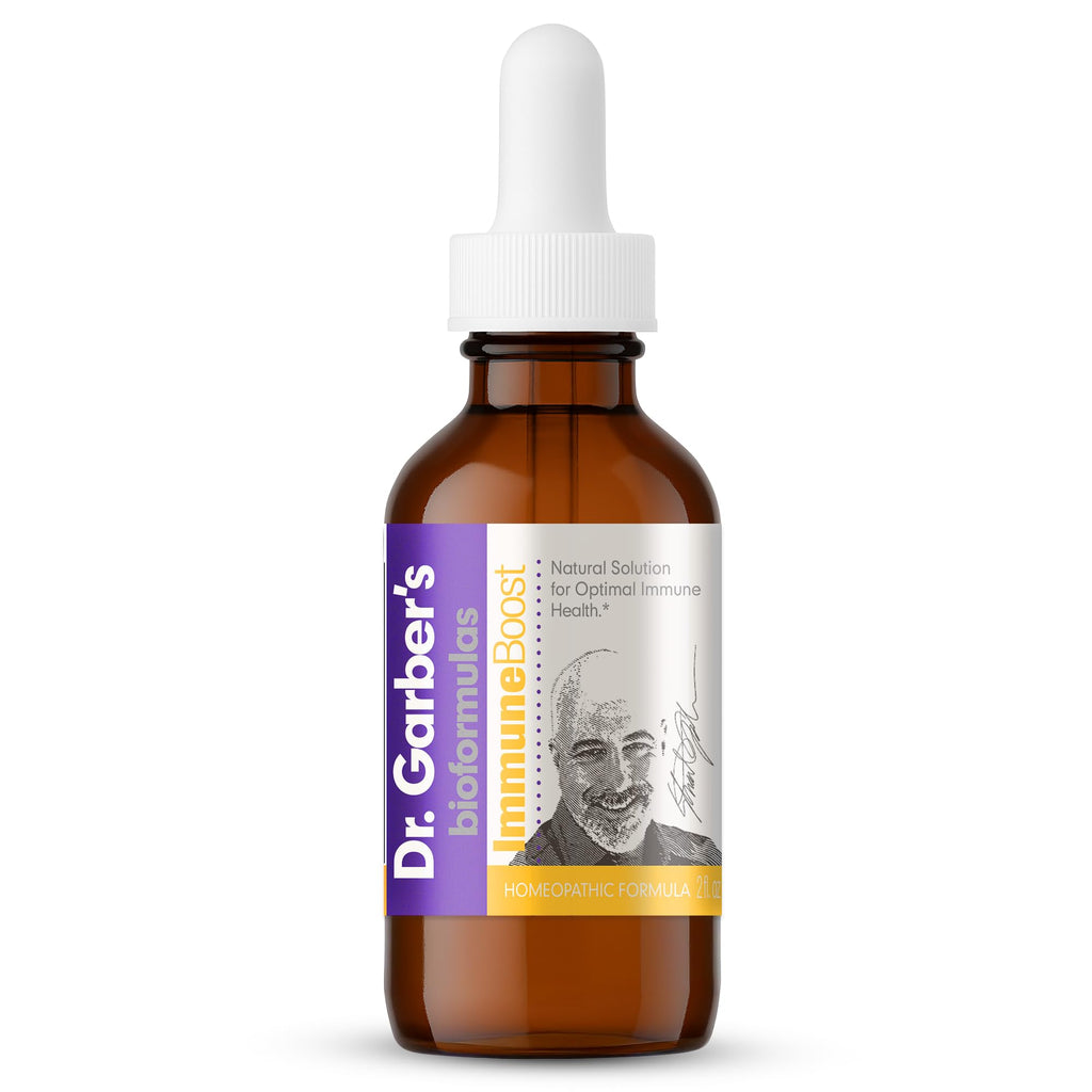 Dr. Garber's Biome Formulas bottle with dropper on a white background