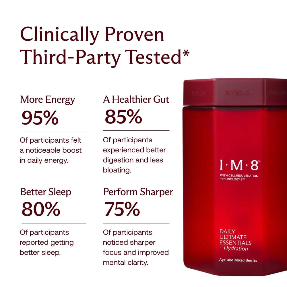 IM8 Daily Ultimate Essentials All-in-One Multivitamin Supplement (30 Servings, Starter Kit - Scoop + Tumbler Included) IM8