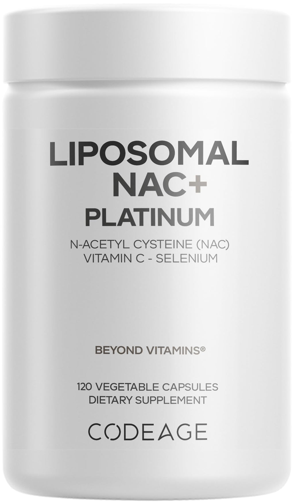 Codeage Liposomal NAC+ Platinum - N-Acetyl L-Cysteine, Vitamin C, Alpha Lipoic Acid, Selenium - 2-Month Supply - Helix Liposomal Delivery - Phospholipid - Non-GMO NAC Dietary Supplement - 120 Capsules CodeageBuy Supplements Australia