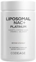 Codeage Liposomal NAC+ Platinum - N-Acetyl L-Cysteine, Vitamin C, Alpha Lipoic Acid, Selenium - 2-Month Supply - Helix Liposomal Delivery - Phospholipid - Non-GMO NAC Dietary Supplement - 120 Capsules CodeageBuy Supplements Australia