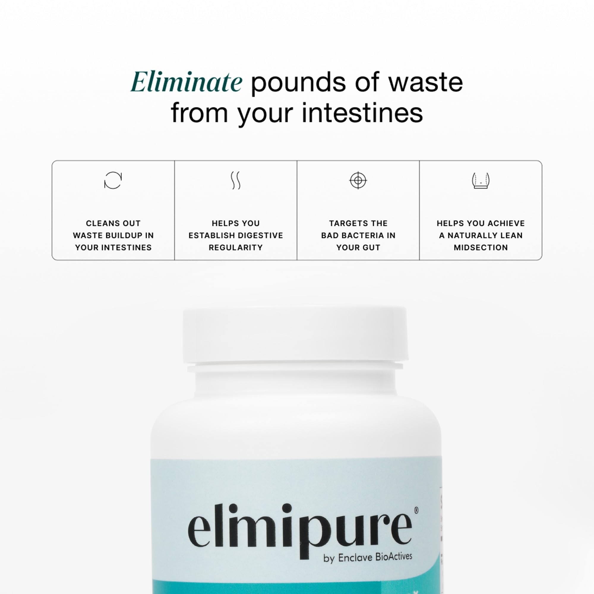 Elimipure Gut Cleanse & Restore Supplement: Natural & Effective Detox Cleanse Capsules | Fortify Your Microbiome | Effortless Morning Stools | Restore Your Gut from the Inside Out Elimipure buy supplements Au