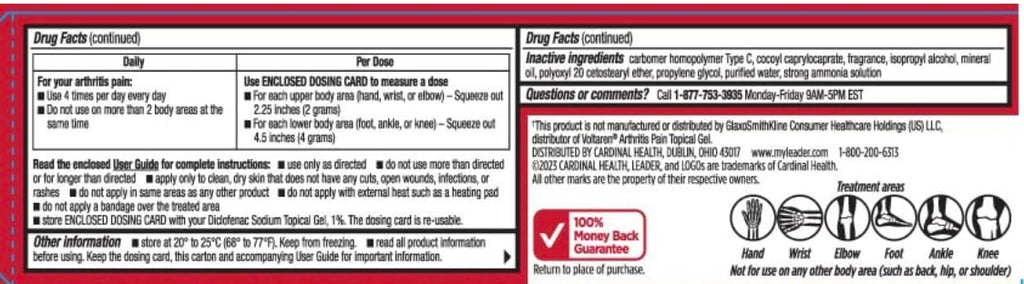 Leader Arthritis Pain Relief Gel, Original Prescription Strength, Diclofenac Sodium Topical Gel 1%, for Adults, Both Men & Women, and Children 12+, Compare to Voltaren, 3.53 Oz LeaderBuy Supplements Australia