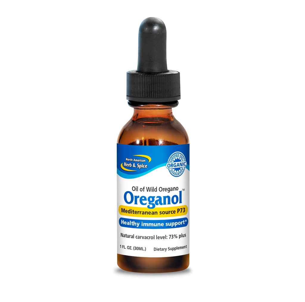 NORTH AMERICAN HERB & SPICE Oreganol - 1 fl. oz. - Unprocessed, Wild, Organic Oregano Oil