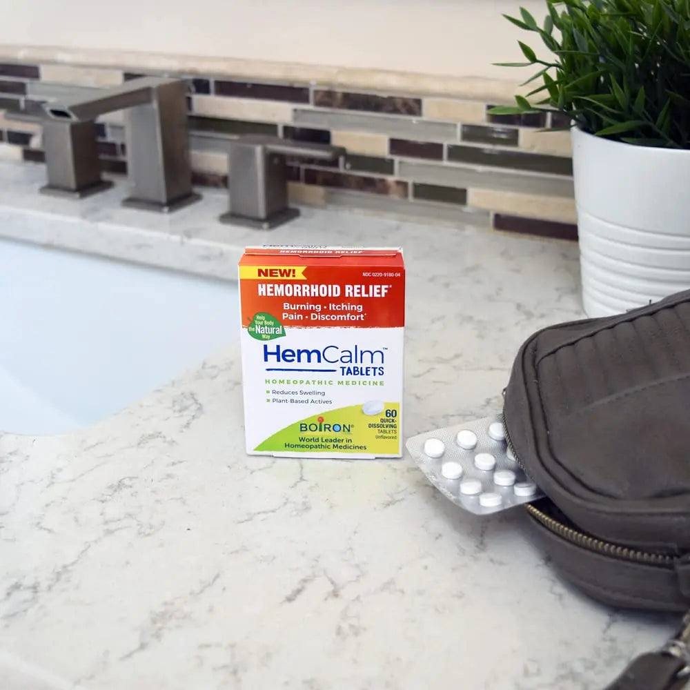 Boiron HemCalm Tablets for Hemorrhoid Relief of Pain, Itching, Swelling or Discomfort - 60 Count BoironBuy Supplements Australia