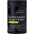 Sports Research L-Theanine Supplement with Caffeine & Coconut MCT Oil - Focused Energy, Alertness & Relaxation Without Drowsiness - 200mg L Theanine, 100mg Organic Caffeine - 60 Liquid Softgels Sports Research buy supplements Au