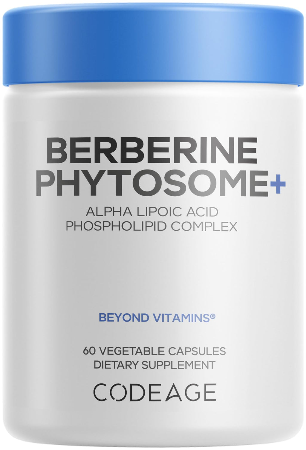 Codeage Berberine Phytosome Supplement - Berberine HCL, Alpha Lipoic Acid, Phospholipid Complex - 2-Month Supply - Berberine HCL - Berberine Hydrochloride - Gluten-Free, Non-GMO - 60 Capsules CodeageBuy Supplements Australia