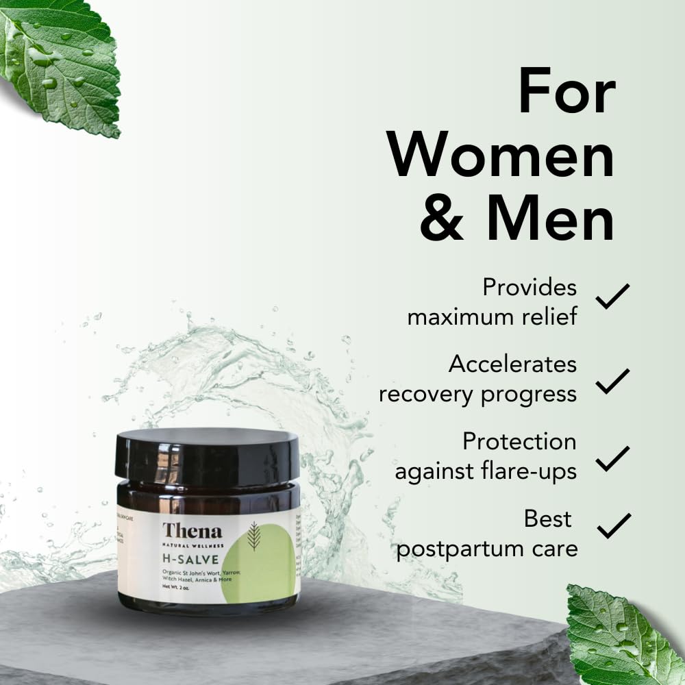 Intense Hemorrhoid Treatment Natural Hemorrhoid Relief Cream, Max Strength Herbal Anal Fissure Relief Ointment with Organic Witch Hazel for Postpartum Piles, Best with Thena Sitz Bath Soak Women Men THENA Natural WellnessBuy Supplements Australia