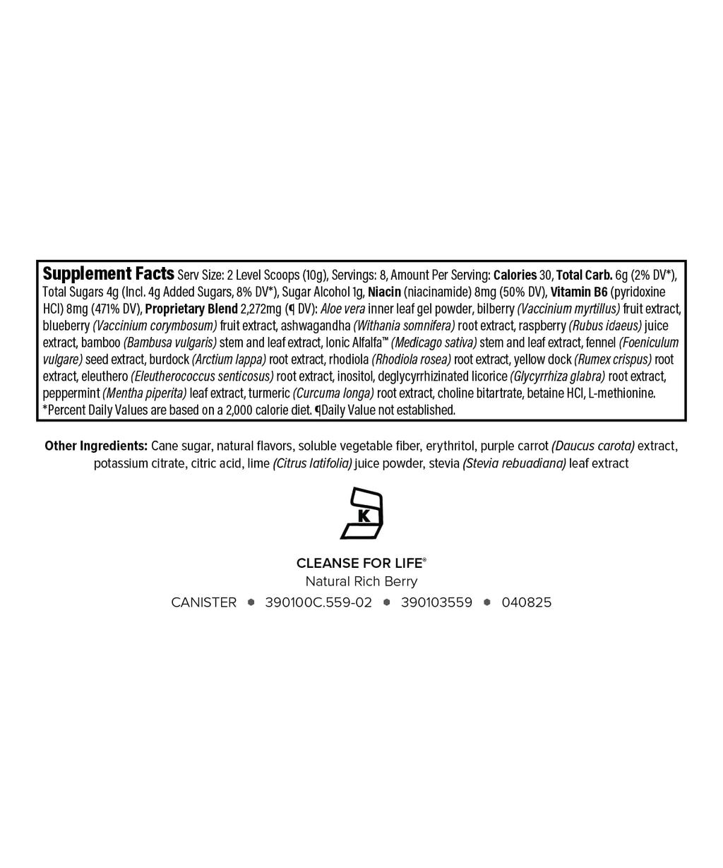Isagenix Cleanse for Life - Powder Supplement for Cleanse Drink with No Laxatives or Diuretics - Support Metabolism with Vitamin B12 & Niacin