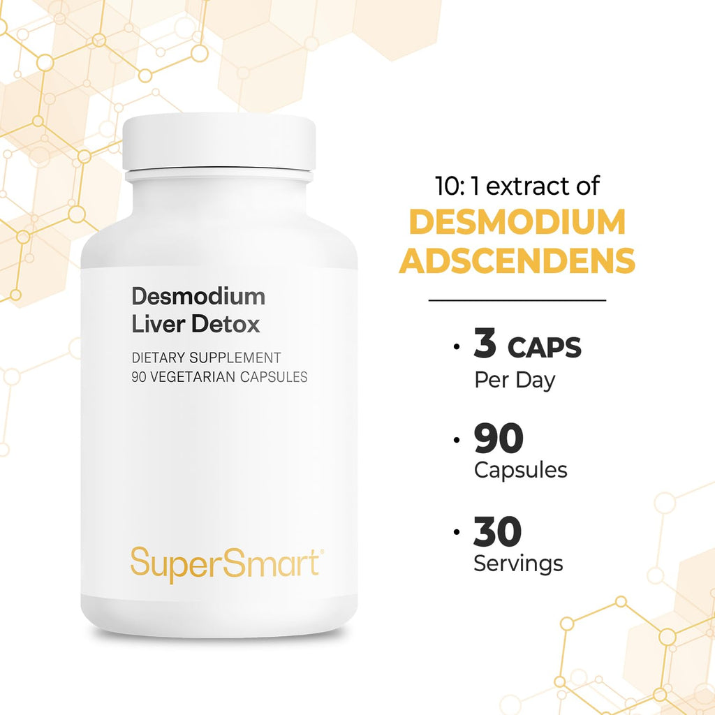 Supersmart - Desmo Forte ™ - Liver Support Supplement - 1:2 Liquid Extract of Desmodium Asdscendens | Non-GMO & Gluten Free - 250 ml Supersmart buy supplements Au
