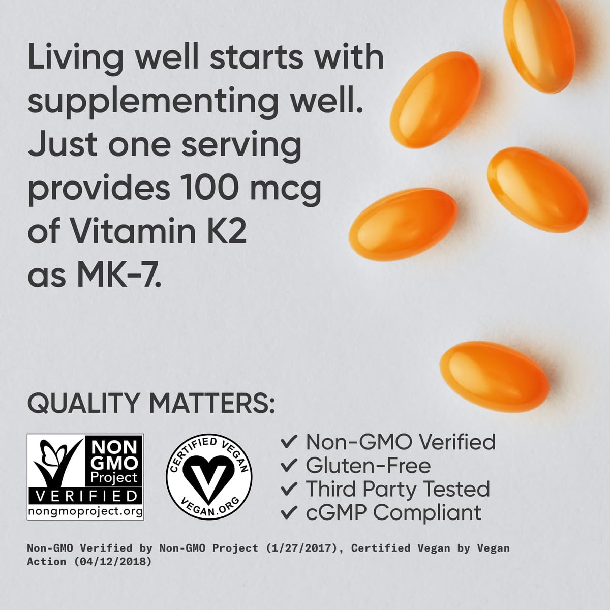 Sports Research Vitamin K2 as MK-7 100mcg with Coconut MCT Oil - 120 Veggie Softgels (4 Month Supply) Vegan Certified, Non-GMO Verified, Gluten & Soy Free Sports Research buy supplements Au
