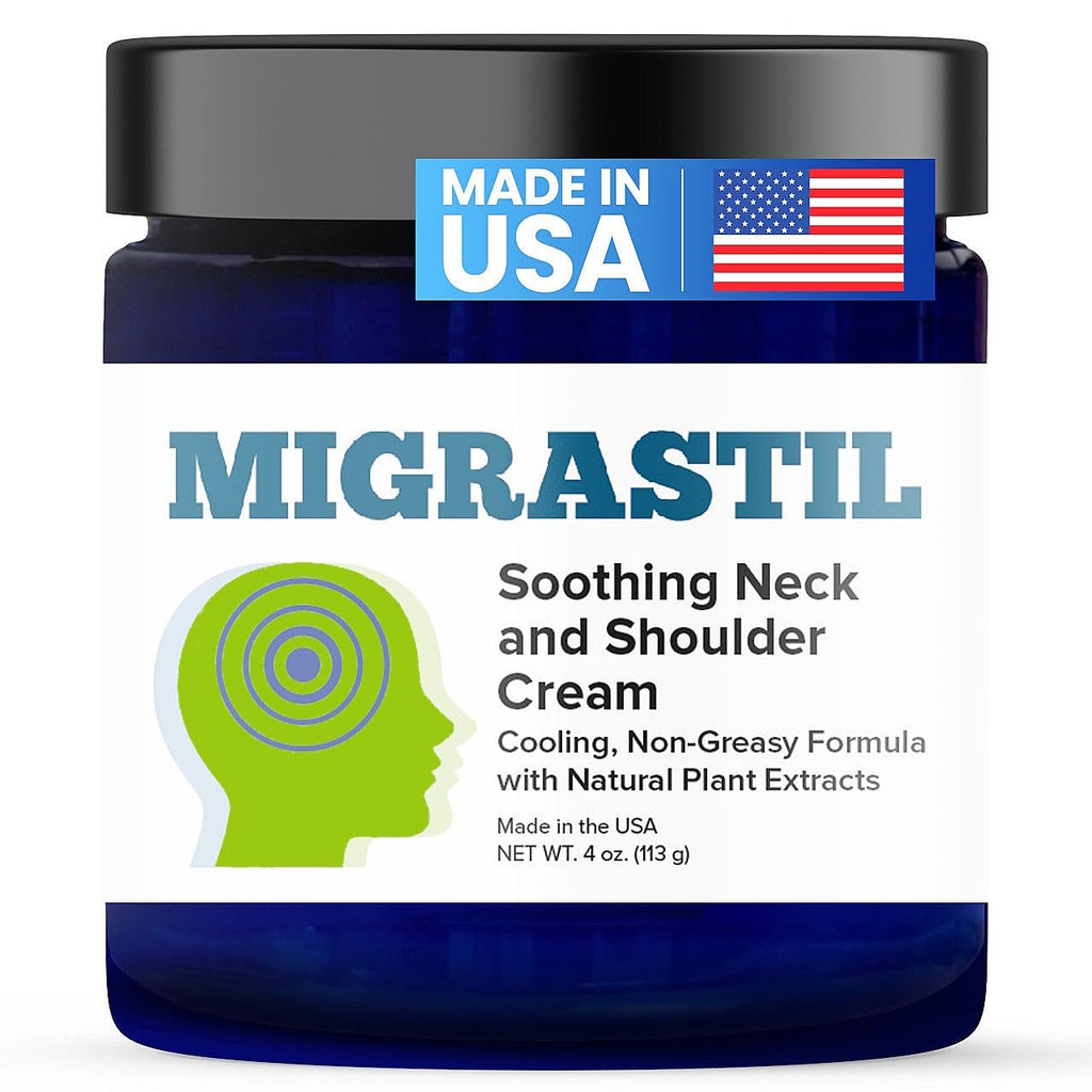 Basic Vigor Migrastil Neck & Shoulder Cream. Cooling Comfort for Migraines, Tech Neck & Tension. (4 oz.) Made in The USA. Basic VigorBuy Supplements Australia