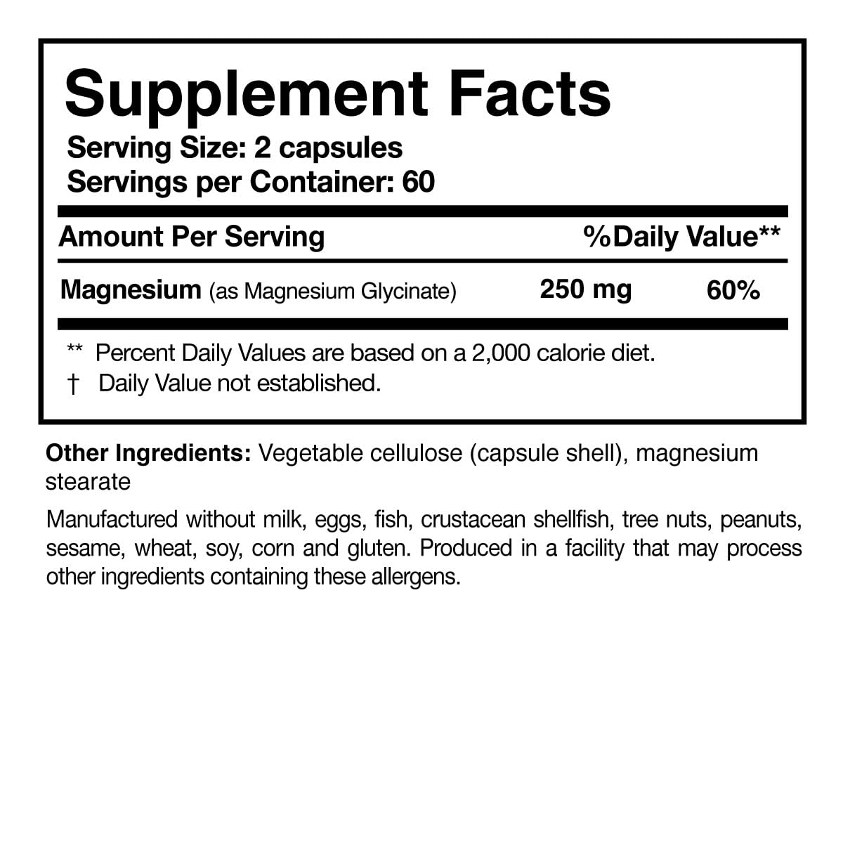 Researched Nutritionals Magnesium Glycinate Capsules - 125mg High Absorption Magnesium Glycinate Supplement to Support Healthy Bones and Energy Production - Vegan & Non-GMO (120 Capsules) Researched Nutritionals buy supplements Au