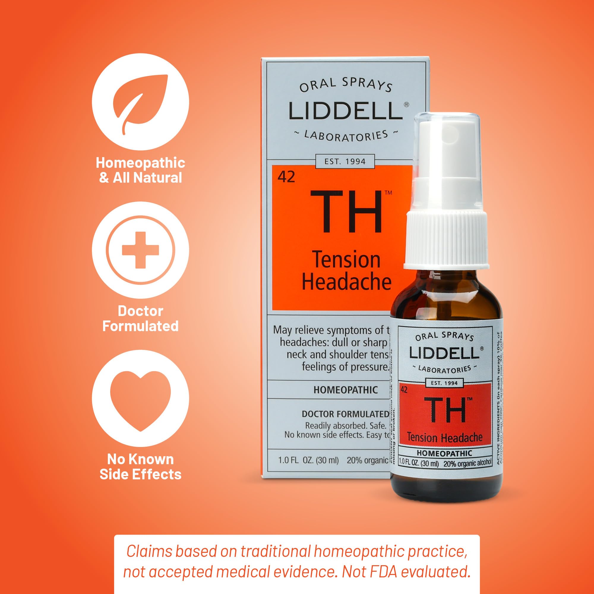 Liddell Homeopathic Tension Headache, 1 Ounce LiddellBuy Supplements Australia
